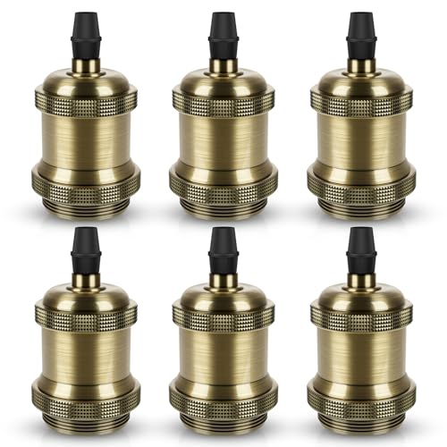 E26 Edison Vintage Lamp Socket for DIY (6 Count)