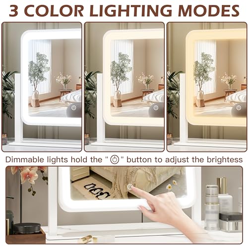 Vanity Mirror with Lights 16"×13" Makeup Mirror with Lights