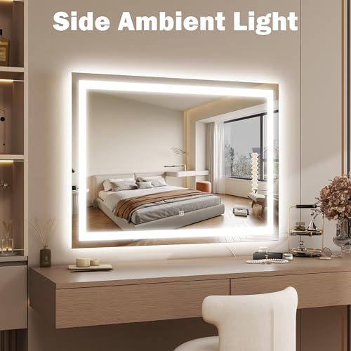 38"x28" Inch Large Lighted Vanity Mirror
