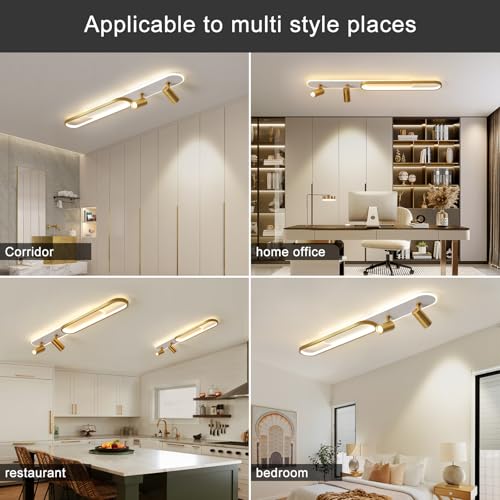 47.2inch Modern LED Ceiling Light 60w Gold Linear Ceiling Lights