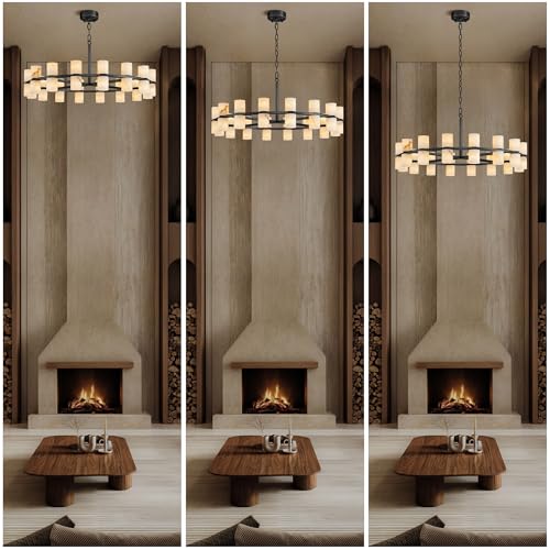 Alabaster Round Chandelier