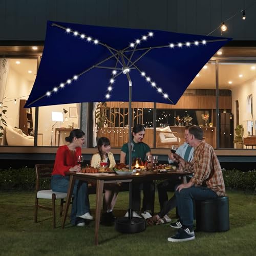 Solar Patio Umbrella Rectangular