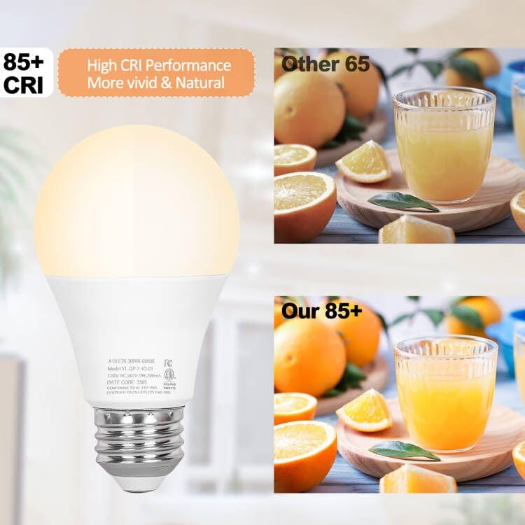 A19 LED Light Bulbs E26 Dimmable Bulb