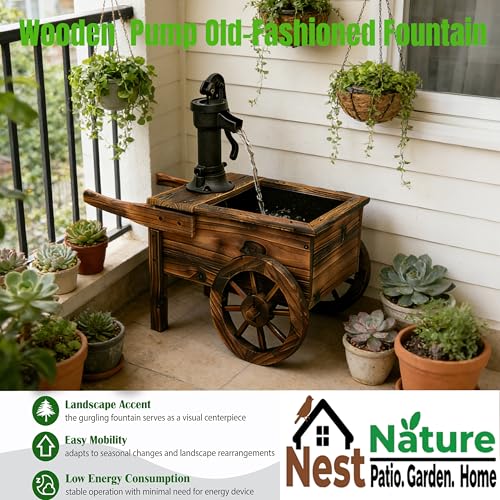 NestNature Wooden Water Feature