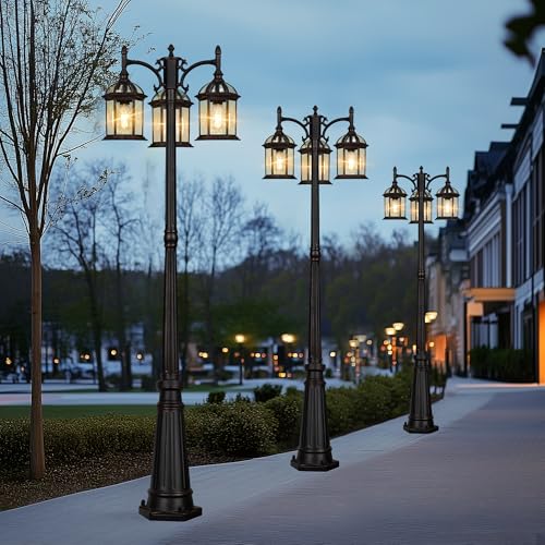 Bronze Outdoor Lamp Post Birdcage