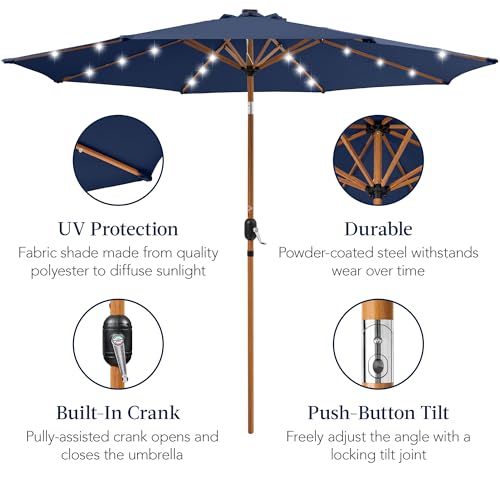 10ft Solar Market Patio Umbrella w