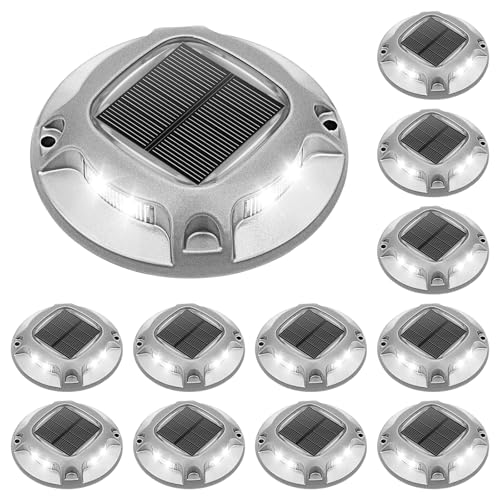 Solar Driveway Lights Dock Deck Lights 12 Pack (12 Count)