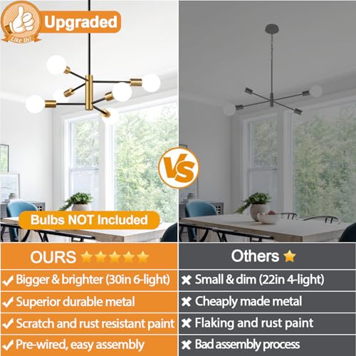 11" 52" Height Adjustable Chandelier Dining Room Light Fixture
