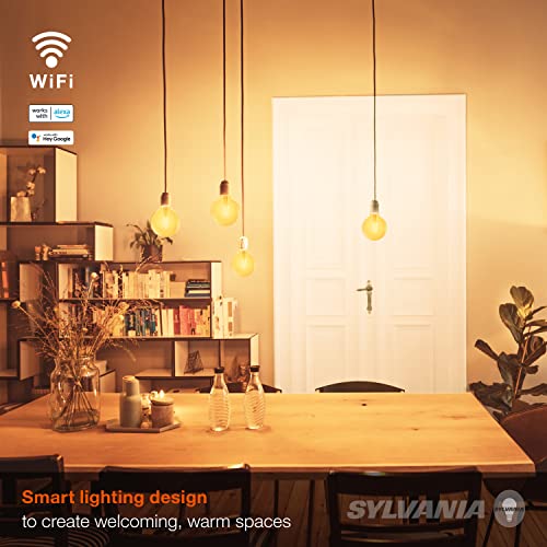Sylvania WiFi LED Smart G25 Amber Finish Light Bulb