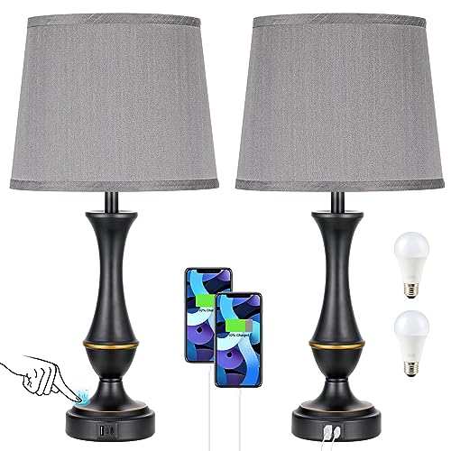 Touch Lamps for Nightstand (2 Count)