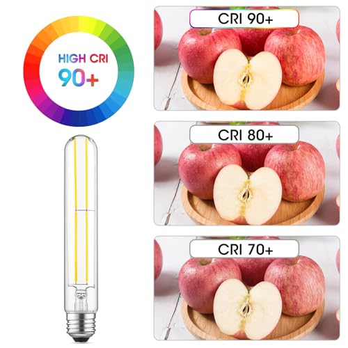 7.3 Inch Long Tubular Vintage LED Edison Bulbs (6 Count)