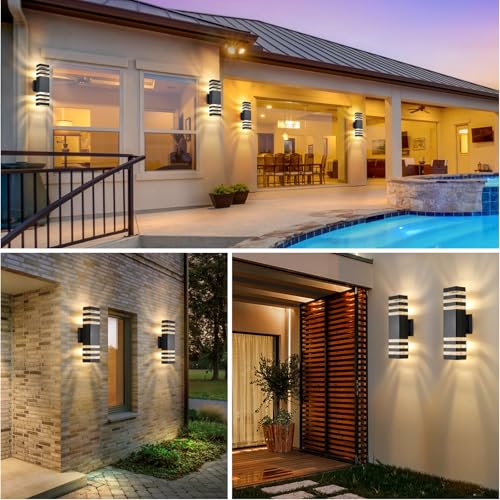 4 Pack Modern Outdoor Wall Lights (4 Count)