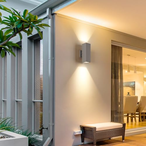 12" Modern Outdoor Porch Light in 2 Lights (2 Count)