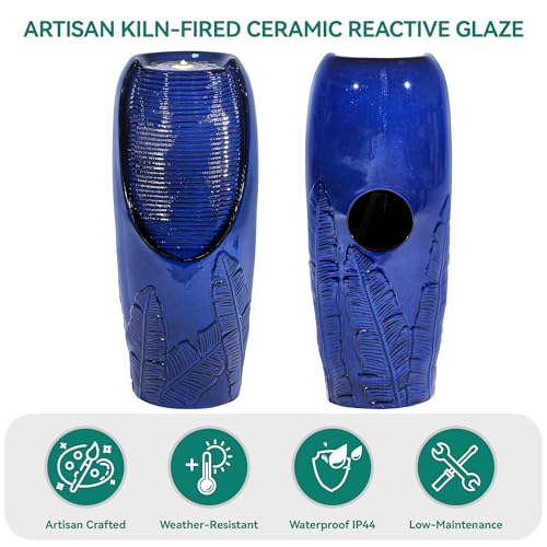Autodaya 33" Outdoor Fountain with LED Lights
