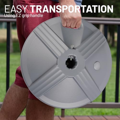 Durable Fillable Umbrella Base Designed to be Used with a Patio Table