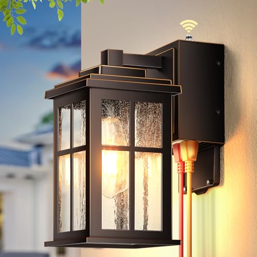Outdoor Porch Light with GFCI Outlet