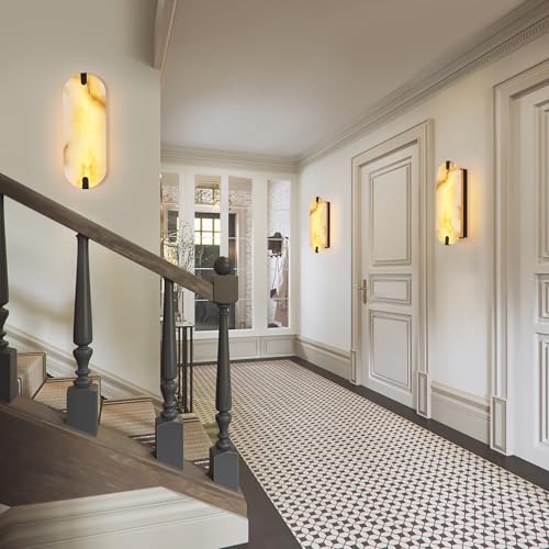 14.17in Alabaster Wall Sconces (2 Count)