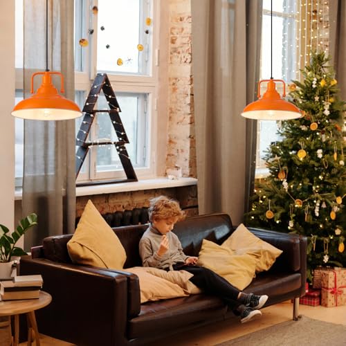 Orange Pendant Light 12.5 inches 3 Packs (3 Count)