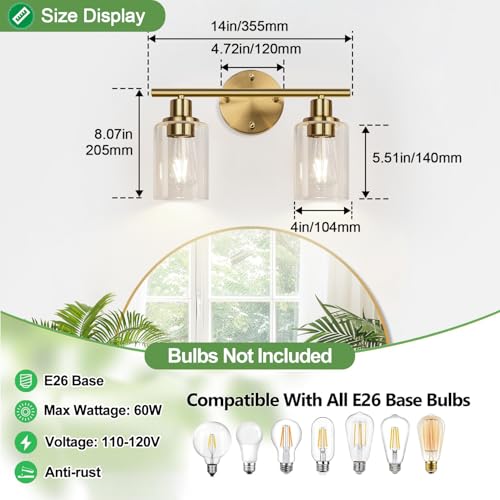2 Light Bathroom Light Fixtures
