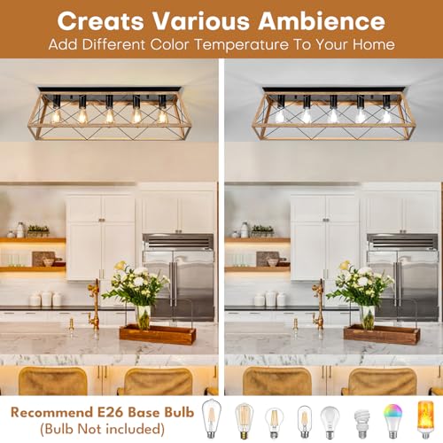 31.5" Flush Mount Ceiling Light Fixture