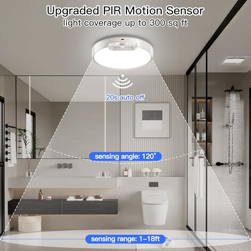 2 Pack Newly Upgraded 8000mAh Rechargeable Ceiling Light (2 Count)