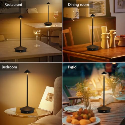 2 Pack LED Rechargeable Cordless Table Lamps