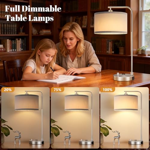 Brown Bedside Lamps Set of 2 (2 Count)