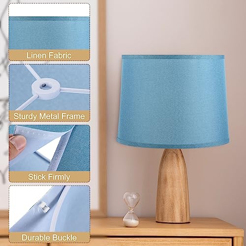 Lamp shades for Table Lamps 11.4" Top x 12.6" Bottom x 9.8" High Drum Lamp shades for Floor Lamps Medium Linen Lampshade Easy Assembly for Lamp Replacement