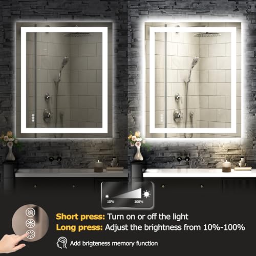36"X30" LED Bathroom Mirror with Lights