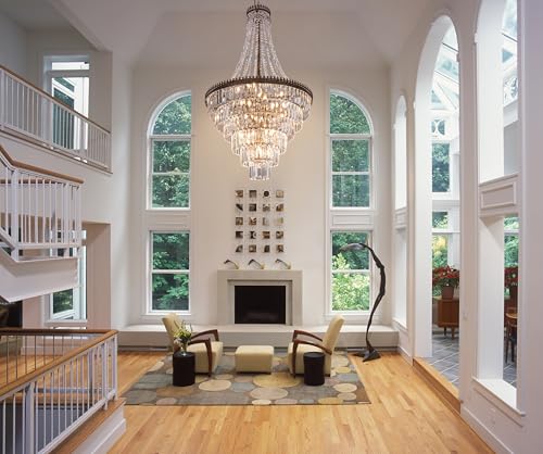 French Empire Crystal Chandelier for Entryway 12 Lights