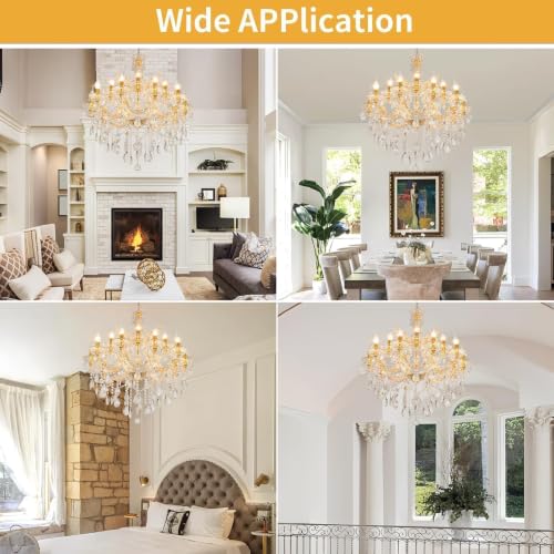 Modern Crystal Chandeliers Luxury Gold Maria Theresa Chandelier for Dining Room
