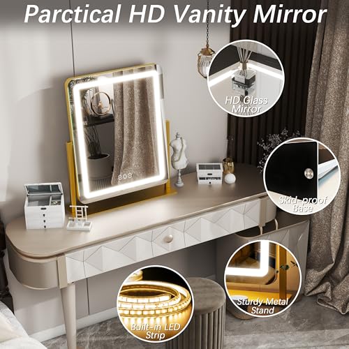 Vanity Mirror with Lights 22 Inch
