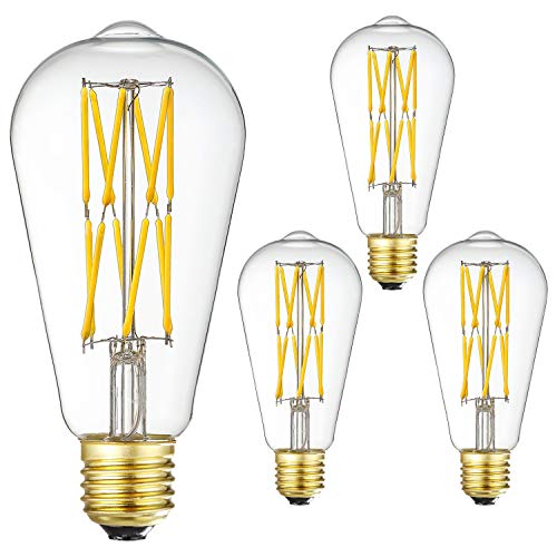 LED Edison Bulb Dimmable 12W 3000K Soft White 1200LM (4 Count)