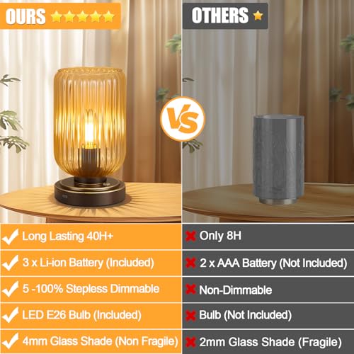 Cordless Table Lamp for Bedroom