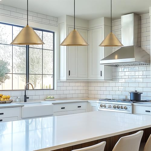 14" Large Industrial Metal Pendant Light Shade Covers (3 Count)
