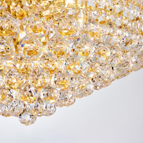 11 Light Empire Crystal Chandelier Light Fixture