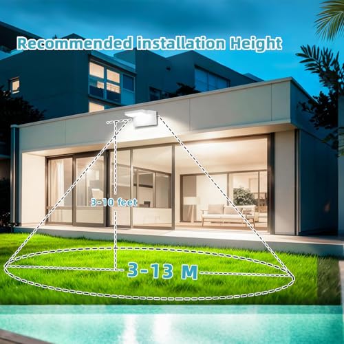 LED Wall Light Outdoor 40W White Flood Lights 350°Rotation Exterior Lighting Fixture Commercial Security 6000K Waterporof Porch Light 3 Pack (3 Count)