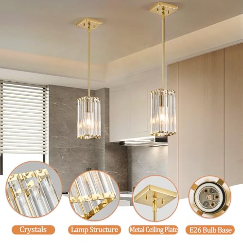 Modern Crystal Pendant Lights Kitchen Island