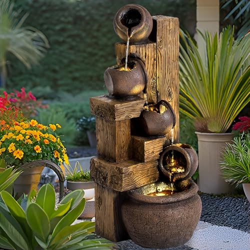 5 Tiers Garden Fountains Outdoor W