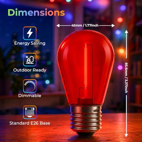 Colored Light Bulbs 24 Pack (24 Count)
