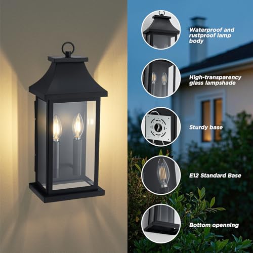 2 Pack 18'' Large Outdoor Wall Lights (2 Count)