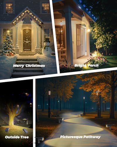 6 Pack Solar Spot Lights Outdoor Waterproof (6 Count)