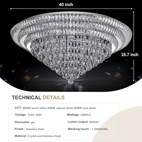 40" Crystal Chandeliers