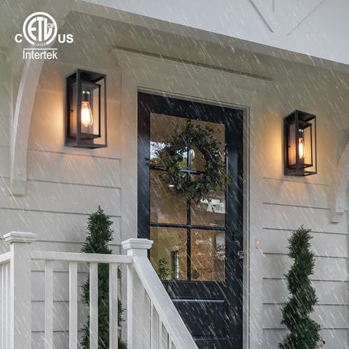 14" Modern Outdoor Porch Wall Light (2 Count)