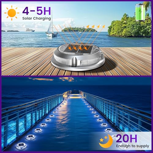 12 Pack Outdoor Solar Deck Lights Multicolored (12 Count)