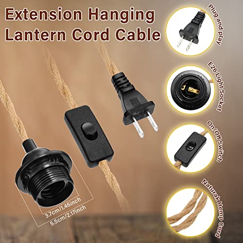 6 Pcs Pendant Light Cord Kit 15 ft Plug in E26 Socket Switch (6 Count)