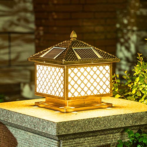 Outdoor Lamp Post Light Creative LED Remote Control Solar Continental Outdoor Glass Table Lamp Creative Modern Industry Decoration Column Lamp Post Light Street Light Alu