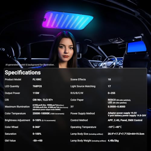 115W Upgraded Inflatable RGB Softbox Video Light