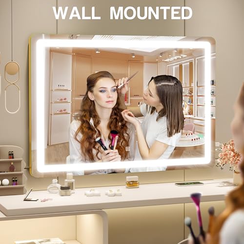Gold Vanity Mirror with Lights