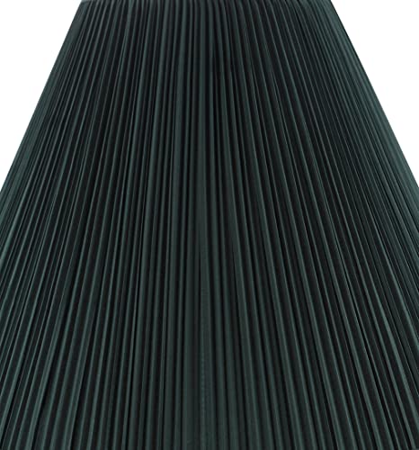 33193 Transitional Hardback Empire Shaped Mushroom Pleated Dark Green Spider Shade